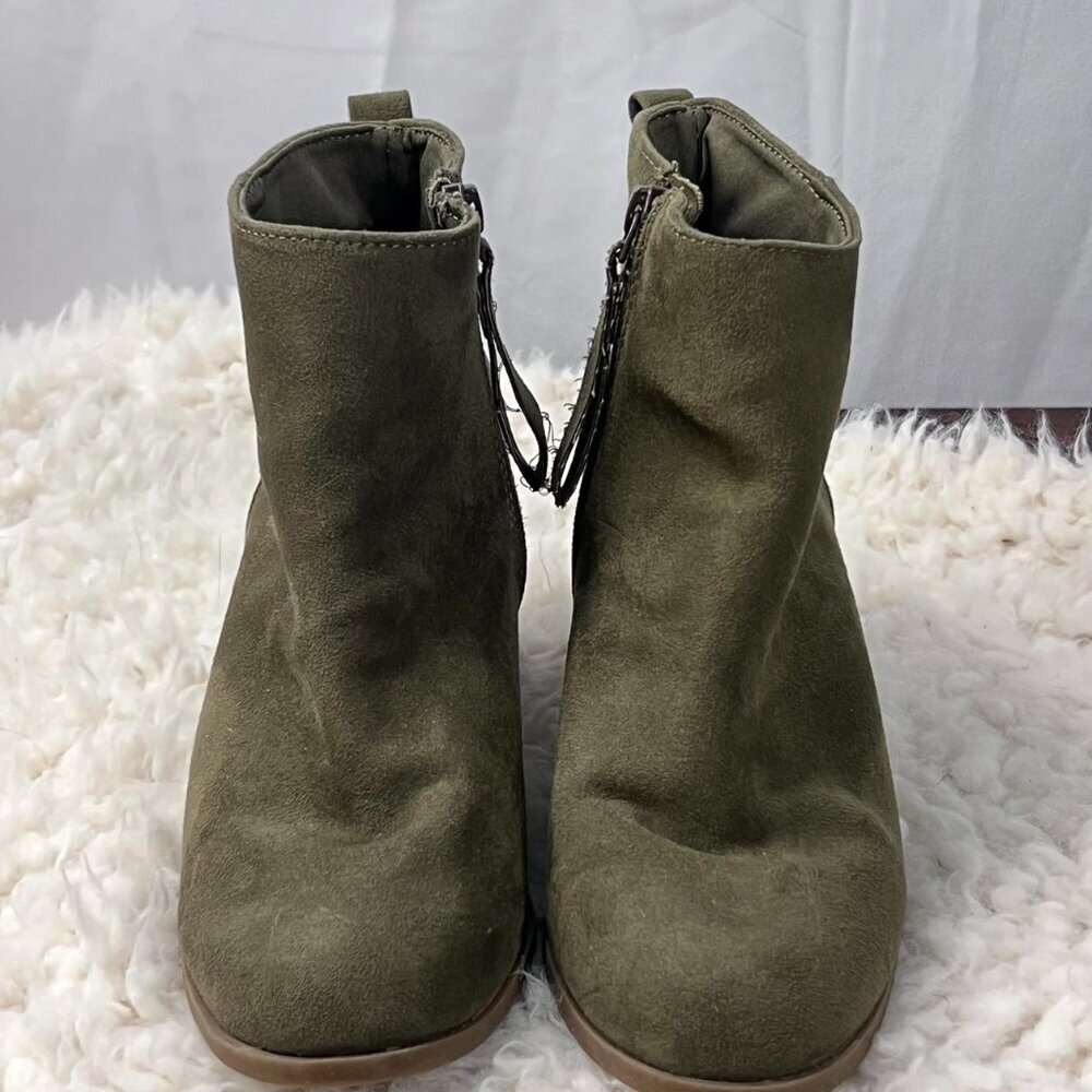 Faux Suede Ankle Boots - Women's Size 7